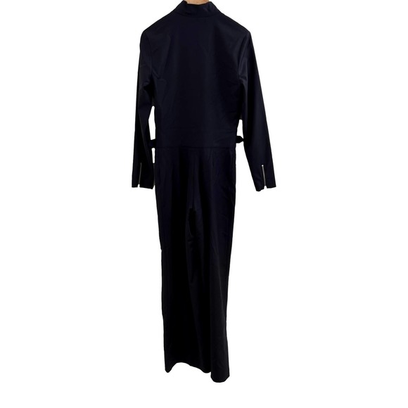 Carolina Ritzler Paris Tina Navy Blue Zip Front Jumpsuit French SZ 36 US 4 NWOT - Picture 8 of 12